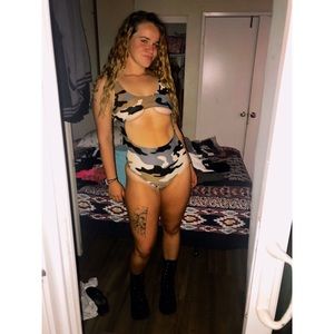 DOLLS KILL CAMO ONE PIECE